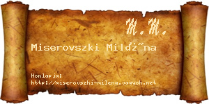 Miserovszki Miléna névjegykártya